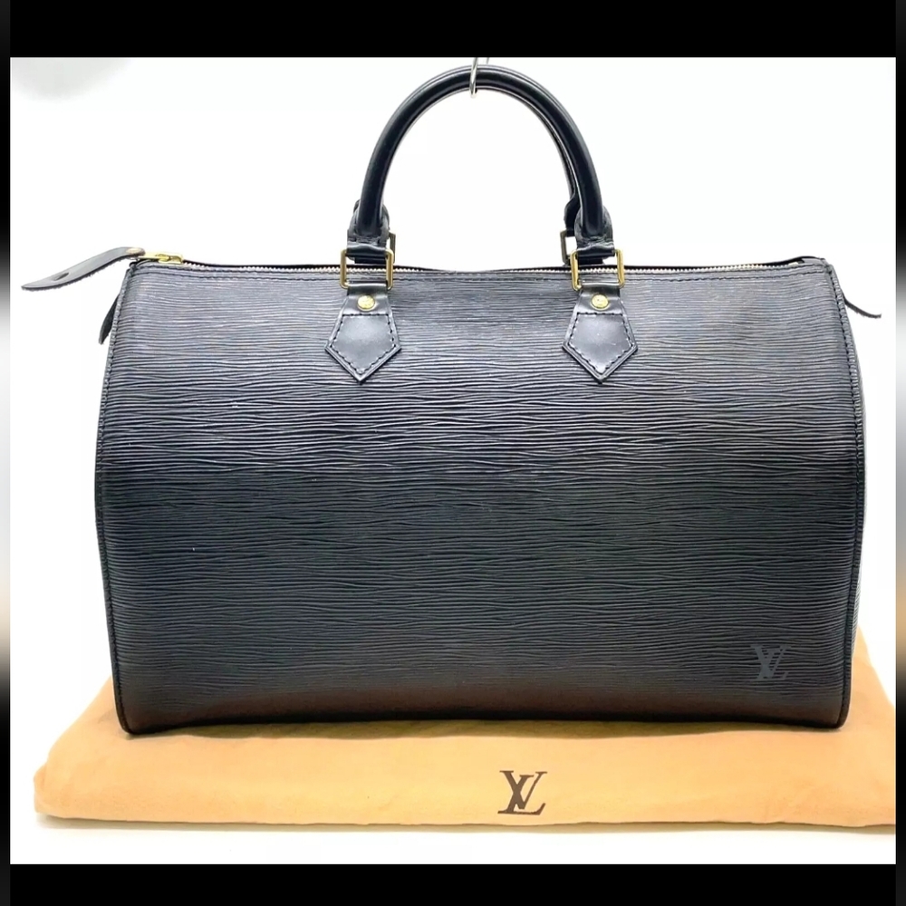 Louis Vuitton Epi Noir Speedy 35 Bag W/ Dustbag (EUC)✨️🖤✨️